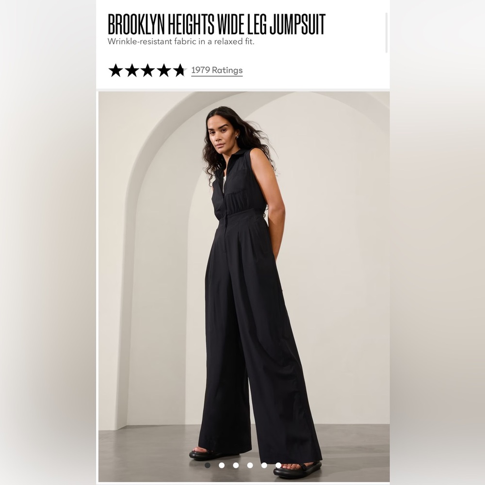 NWT Athleta Brooklyn Heights Wide Leg Jumpsuit